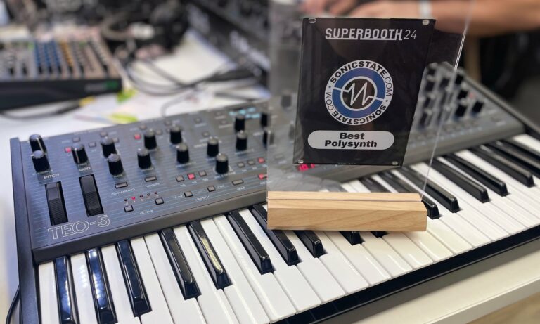 Oberheim TEO-5 wins Sonicstate's Best Polysynth award at Superbooth 24.